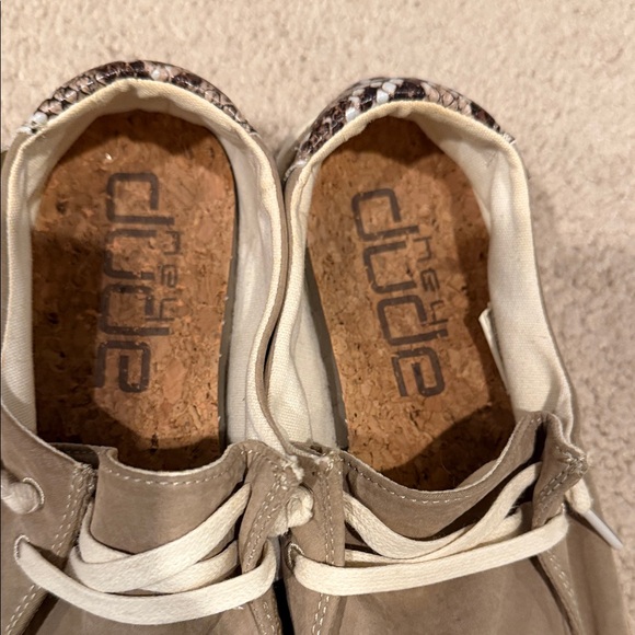 Hey Dude Wendy Python Taupe Womens Size 7 Beige Casual Walking Slip On Shoes - Picture 5 of 5